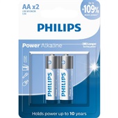 Pilha Alcalina Pequena AA Blister PT com 2 UN Philips