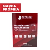 Plástico para Plastificação 0,05 A4 220x307mm PT 100 UN Gimba