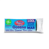 Saco de Lixo Reforçado 100L Oceano PT 25 UN Embalixo