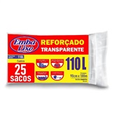 Saco de Lixo Profissional Transparente 110L PT 25 UN Embalixo