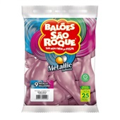 Balão 9 Metallic Balloon Rose Gold 25 UN São Roque
