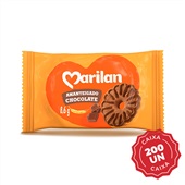 Biscoito Amanteigado Chocolate 8,6g CX 200 UN  Marilan