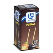 Palito de Dente Madeira CX 200 UN Theoto