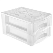 Gaveteiro com 2 Gavetas Cristal P OR81100 1 UN Ordene