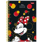 Caderno 1/4 Espiral Capa Dura 1 matéria 80 Folhas Minnie Mouse A Super