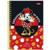 Caderno 1/4 Espiral Capa Dura 1 matéria 80 Folhas Minnie Mouse B Super