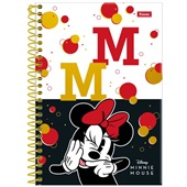 Caderno 1/4 Espiral Capa Dura 1 matéria 80 Folhas Minnie Mouse D Super