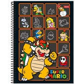 Caderno Universitário Capa Dura 10 Matérias 160 FL Super Mario B 1 UN