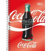 Caderno Espiral Capa Dura 1/4 80 FL Coca-Cola A 1 UN Tilibra