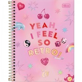 Caderno Colegial Capa Dura 10 Matérias 160 FL Capricho A 1 UN Tilibra