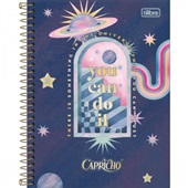 Caderno Colegial Capa Dura 10 Matérias 160 FL Capricho B 1 UN Tilibra