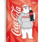 Caderno Colegial Capa Dura 1 Matéria 80 FL Coca-Cola C 1 UN Tilibra