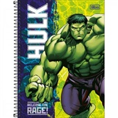 Caderno Universitário Capa Dura 10 Matérias 160 FL Hulk D 1 UN Tilibra