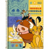 Caderno Universitário Capa Dura 10 Matérias 160 FL O Rei Leão B 1 UN T