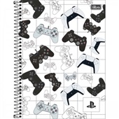 Caderno Universitário Capa Dura 10 Matérias 160 FL Playstation C 1 UN