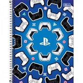 Caderno Universitário Capa Dura 10 Matérias 160 FL Playstation D 1 UN
