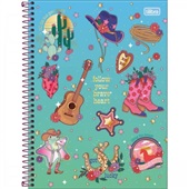 Caderno Universitário Capa Dura 10 Matérias 160 FL West Girl B 1 UN Ti