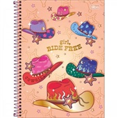 Caderno Universitário Capa Dura 10 Matérias 160 FL West Girl C 1 UN Ti