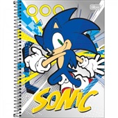 Caderno Universitário Capa Dura 1 Matéria 80 FL Sonic A 1 UN Tilibra