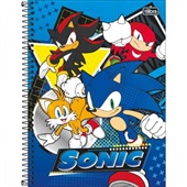 Caderno Universitário Capa Dura 1 Matéria 80 FL Sonic B 1 UN Tilibra