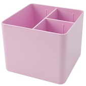 Porta Lápis e Objetos Rosa com 3 Divisórias 1 UN Dello