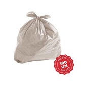 Saco de Lixo Transparente 60L 100 UN Plastjoia