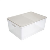 Caixa Organizadora com Tampa Soul Cristal com Nude 21,4L 1 UN Dello