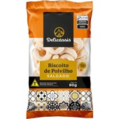 Biscoito Polvilho Argola Salgado 80g 1 UN Delicássis