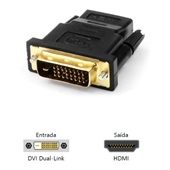 Adaptador DVI/HDMI ADP-DVIHDMI10BK 1 UN Plus Cabe