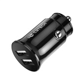 Carregador Veicular com 2 USB UCV-20BK Preto 1 UN C3Tech