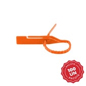 Lacre para Malote Numerado PP Laranja Escada 25cm Com 100UN Rebran