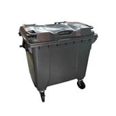 Container Injetado Lar Plásticos sem Pedal C240C 1000L Cinza 1 UN
