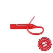 Lacre para Malote Numerado PP Vermelho Escada 25cm Com 100UN Rebran