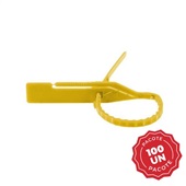 Lacre para Malote Numerado PP Amarelo Escada 16cm Com 100UN Rebran