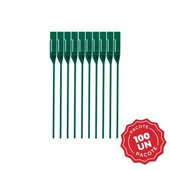 Lacre para Malote Numerado PP Verde Escada 16cm Com 100UN Rebran