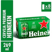 Cerveja Lata 269ml FD 8 UN Heineken
