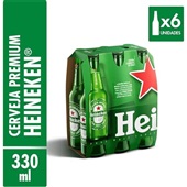 Cerveja Long Neck 330ml Pack 6 UN Heineken
