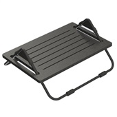 Apoio para os Pés com Inclinação MDF Preto 47x20x41cm 1 UN Multivisão