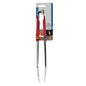 Pegador Multiuso Inox com Cabo Emborrachado 30cm Vermelho 1 UN Tramont