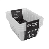 Kit Cesta Organizadoras Pequenas 4 Peças Natural Coza