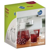 Conjunto Ginga Jarra e Copo 5 PC (1 Jarra + 4 Copos) Nadir