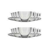 Conjunto de Xicaras Diamante 90ml 24 PC (12 Xicaras + 12 Pires)