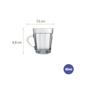 Jogo Xicara Americana Nadir Café Espresso 90ml 12 Peças