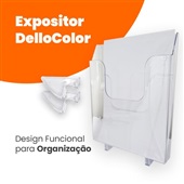 Expositor Organizador Vertical, A4 233x40x295mm Cristal 3054 1 UN Dello