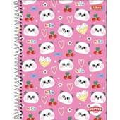 Caderno Universitário Capa Dura Pepper Feminino C 80 FL 1 UN Tilibra