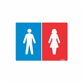 Placa PE 15x20 Feminino/Masculino 1 UN Sinalize