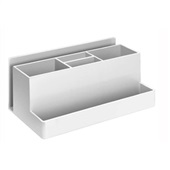 Organizador de Mesa com 6 Divisórias Branco 1 UN Acrimet