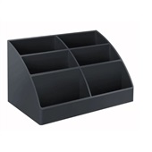 Organizador de Mesa com 6 Divisórias Preto 1 UN Acrimet