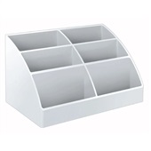 Organizador de Mesa com 6 Divisórias Branco 1 UN Acrimet