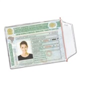 Protetor Plástico para Documentos CNH/RG 65x90mm Transparente PT 100 U
